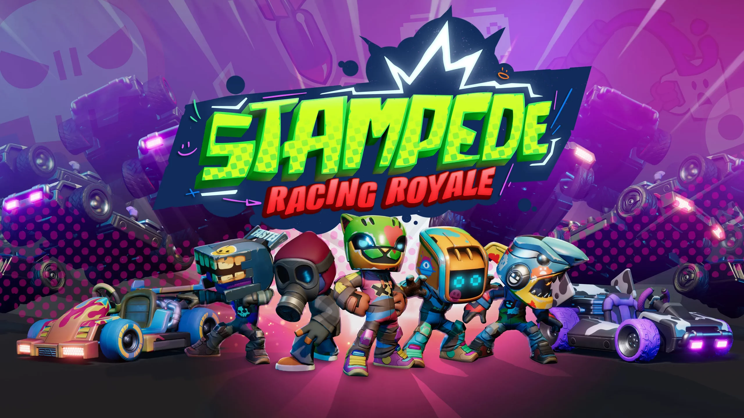 Stampede: Racing Royale promet un joc de carreres de fins a 60 persones